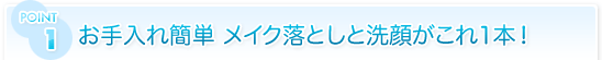 お手入れ簡単 メイク落としと洗顔がこれ1本！