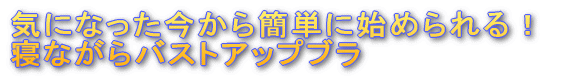スリミング for Lady <寝ながらバストアップブラ>